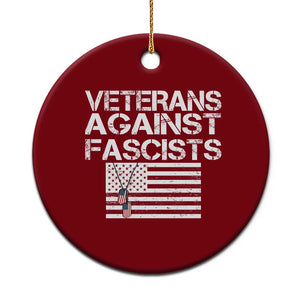 Veterans Against Fascists Ceramic Ornament Patriotic Soldier Vintage American Flag Dog Tag TS11 1pc Red Print Your Wear