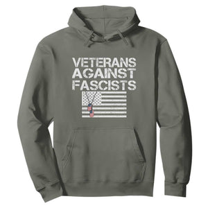 Veterans Against Fascists Hoodie Patriotic Soldier Vintage American Flag Dog Tag TS11 Military Green Print Your Wear