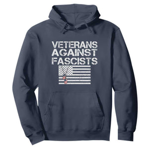 Veterans Against Fascists Hoodie Patriotic Soldier Vintage American Flag Dog Tag TS11 Navy Print Your Wear