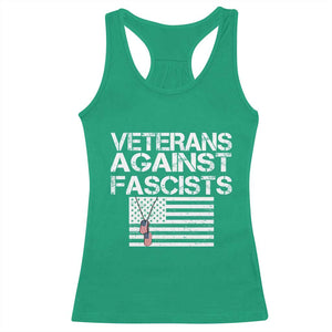 Veterans Against Fascists Racerback Tank Top Patriotic Soldier Vintage American Flag Dog Tag TS11 Irish Green Print Your Wear