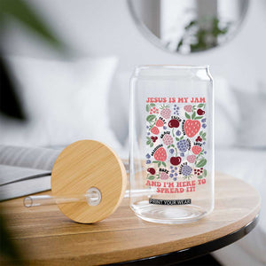 Jesus Is My Jam And I Am Here To Spread It Glass Can Christian Faith TS11 Print Your Wear