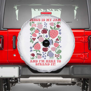 Jesus Is My Jam And I Am Here To Spread It Spare Tire Cover Christian Faith TS11 White Print Your Wear