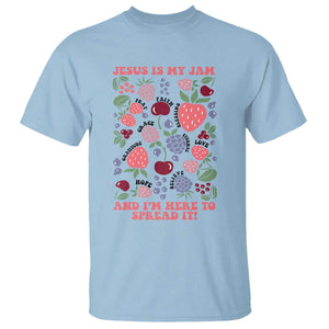 Jesus Is My Jam And I Am Here To Spread It T Shirt Christian Faith TS11 Light Blue Print Your Wear