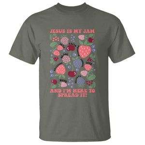Jesus Is My Jam And I Am Here To Spread It T Shirt Christian Faith TS11 Military Green Print Your Wear