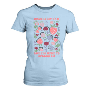 Jesus Is My Jam And I Am Here To Spread It T Shirt For Women Christian Faith TS11 Light Blue Print Your Wear