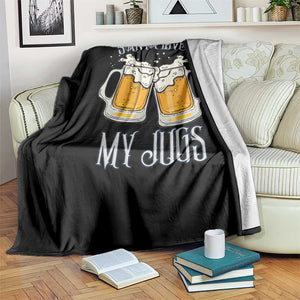 Funny Christmas Beers Couple Throw Blanket Santa Loves My Jugs Beers Drinker TS11 Print Your Wear