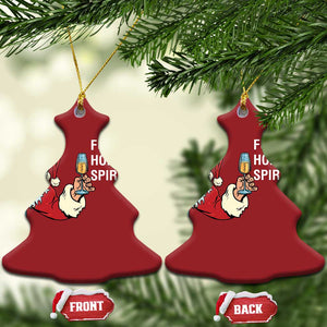 Funny Xmas Wine Christmas Ornament Full Of Holiday Spirit Santa TS11 Christmas Tree Red Print Your Wear