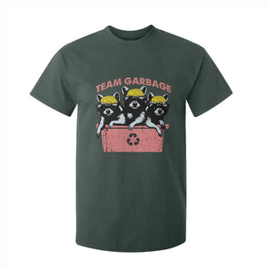 Funny Trump Supporter T Shirt For Kid Team Garbage Racoon Blonde Hair TS11 Dark Forest Green Print Your Wear