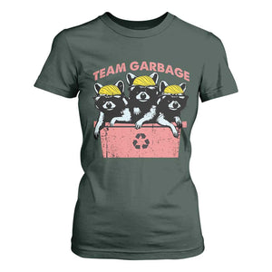 Funny Trump Supporter T Shirt For Women Team Garbage Racoon Blonde Hair TS11 Dark Forest Green Print Your Wear