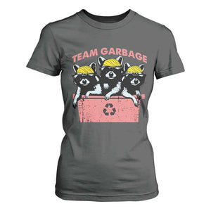 Funny Trump Supporter T Shirt For Women Team Garbage Racoon Blonde Hair TS11 Dark Heather Print Your Wear