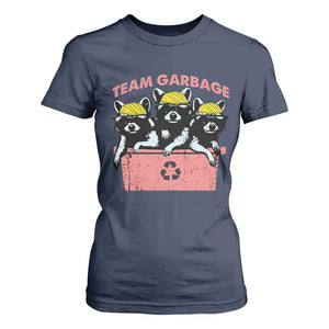 Funny Trump Supporter T Shirt For Women Team Garbage Racoon Blonde Hair TS11 Navy Print Your Wear