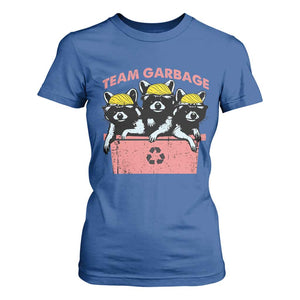 Funny Trump Supporter T Shirt For Women Team Garbage Racoon Blonde Hair TS11 Royal Blue Print Your Wear