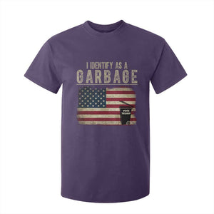 Funny Trump Garbage 2024 T Shirt For Kid I Identify As A Garbage Vote Trump American Flag TS11 Purple Print Your Wear