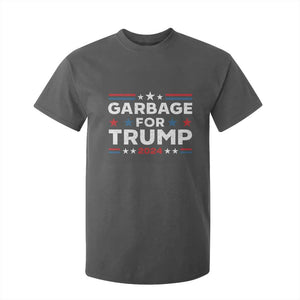 Garbage For Trump 2024 T Shirt For Kid Vintage Star Striped TS11 Dark Heather Print Your Wear