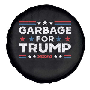 Garbage For Trump 2024 Spare Tire Cover Vintage Star Striped TS11 Print Your Wear