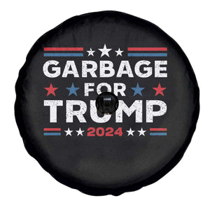 Garbage For Trump 2024 Spare Tire Cover Vintage Star Striped TS11 Print Your Wear