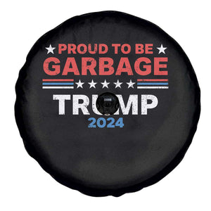 Funny Trump Garbage Spare Tire Cover Proud To Be Garbage Trump 2024 American Flag TS11 Print Your Wear