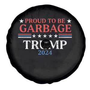 Funny Trump Garbage Spare Tire Cover Proud To Be Garbage Trump 2024 Star Striped TS11 Print Your Wear