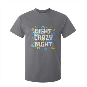 Funny Hanukkah Eight Crazy Night T Shirt For Kid Jewish Hebrew Chanukah David Stars TS11 Charcoal Print Your Wear
