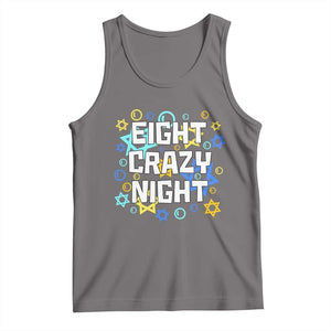 Funny Hanukkah Eight Crazy Night Tank Top Jewish Hebrew Chanukah David Stars TS11 Deep Heather Print Your Wear