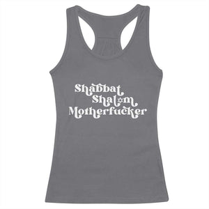 Funny Shabbat Shalom Motherfucker Racerback Tank Top Jewish Kosher TS11 Charcoal Print Your Wear
