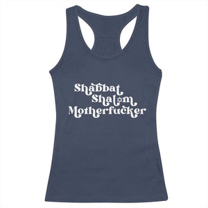 Funny Shabbat Shalom Motherfucker Racerback Tank Top Jewish Kosher TS11 Navy Print Your Wear