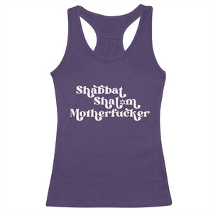 Funny Shabbat Shalom Motherfucker Racerback Tank Top Jewish Kosher TS11 Purple Print Your Wear