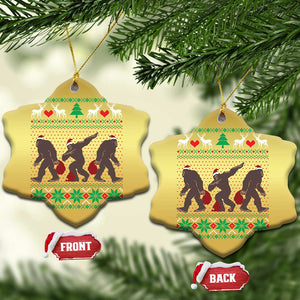 Funny Santa Bigfoot Squad Xmas Christmas Ornament TS11 Snow Flake Gold Print Your Wear