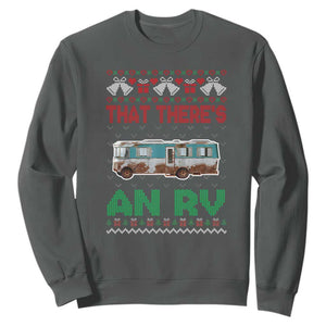 Funny Christmas Movie Sweatshirt That There's An RV Camping Motorhome Bell TS11 Dark Heather Print Your Wear