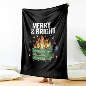 Funny Lil Fire Dumpster Christmas Throw Blanket Merry And Bright Xmas Led Lights TS11 Print Your Wear