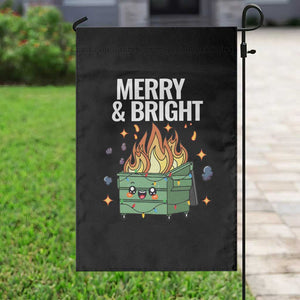 Funny Lil Fire Dumpster Christmas Garden Flag Merry And Bright Xmas Led Lights TS11 Print Your Wear