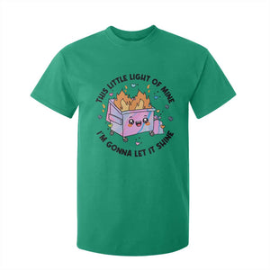 Funny Holo Lil Fire Dumpster T Shirt For Kid This Little Light Of Mine I'm Gonna Let It Shine TS11 Irish Green Print Your Wear