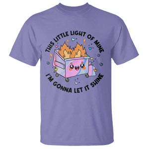 Funny Holo Lil Fire Dumpster T Shirt This Little Light Of Mine I'm Gonna Let It Shine TS11 Violet Print Your Wear
