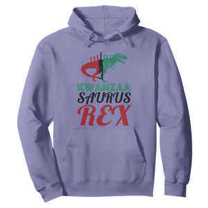 Kwanzaa Saurus Rex Kinara Candles Dinosaur T-rex African Heritage Hoodie TS11 Violet Print Your Wear