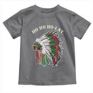 Funny Christmas Native American Toddler T Shirt Ho Ho Ho Lay Vintage War Bonnet TS11 Charcoal Print Your Wear