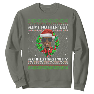 Funny Diddy Ain't Nothin' But A Christmas Party Sweatshirt TS11 Military Green Print Your Wear