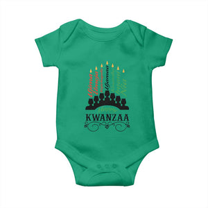 Happy Kwanzaa The 7 Principles African Nguzo Saba Kinara Candles Baby Onesie TS11 Irish Green Print Your Wear