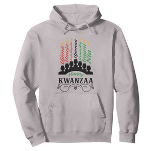 Happy Kwanzaa The 7 Principles African Nguzo Saba Kinara Candles Hoodie TS11 Ice Gray Print Your Wear