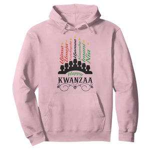 Happy Kwanzaa The 7 Principles African Nguzo Saba Kinara Candles Hoodie TS11 Light Pink Print Your Wear