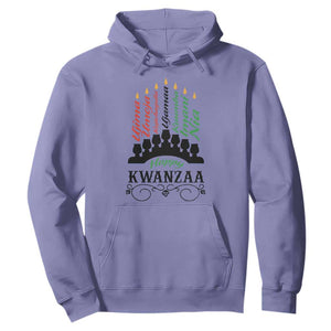 Happy Kwanzaa The 7 Principles African Nguzo Saba Kinara Candles Hoodie TS11 Violet Print Your Wear