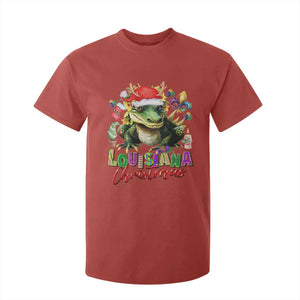Funny Cajun Louisiana Christmas Santa's Alligator T Shirt For Kid TS11 Red Print Your Wear