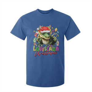 Funny Cajun Louisiana Christmas Santa's Alligator T Shirt For Kid TS11 Royal Blue Print Your Wear