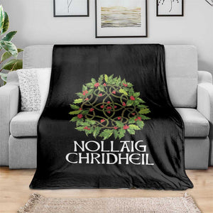 Scottish Merry Christmas Throw Blanket Nollaig Chridhel Celtic Xmas Mistletoe TS11 Print Your Wear
