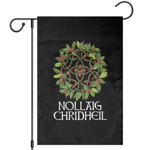 Scottish Merry Christmas Garden Flag Nollaig Chridhel Celtic Xmas Mistletoe TS11 Black Print Your Wear