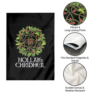 Scottish Merry Christmas Garden Flag Nollaig Chridhel Celtic Xmas Mistletoe TS11 Print Your Wear