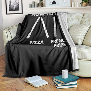 Funny Skiing Instructor Throw Blanket How To Ski Food Lover Winter Sport TS11 Print Your Wear