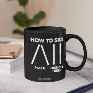 Funny Skiing Instructor Coffee Mug How To Ski Food Lover Winter Sport TS11 Print Your Wear