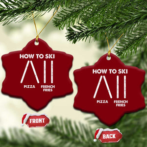 Funny Skiing Instructor Ceramic Ornament How To Ski Food Lover Winter Sport TS11 Print Your Wear