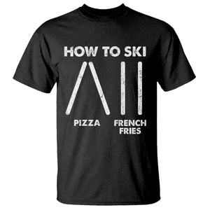 Funny Skiing Instructor T Shirt How To Ski Food Lover Winter Sport TS11 Black Print Your Wear