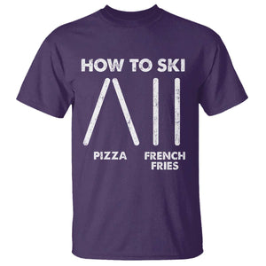 Funny Skiing Instructor T Shirt How To Ski Food Lover Winter Sport TS11 Purple Print Your Wear